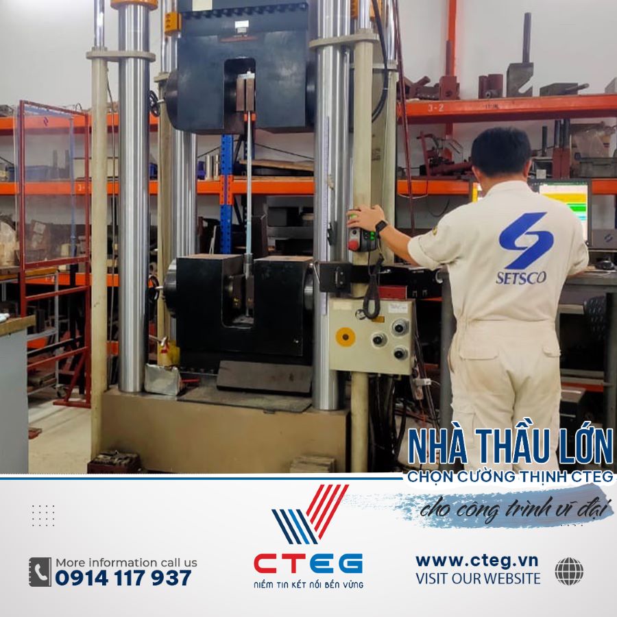 Kiểm tra cấp bền Bulong Neo Móng Tiêu Chuẩn tại phòng LAB
