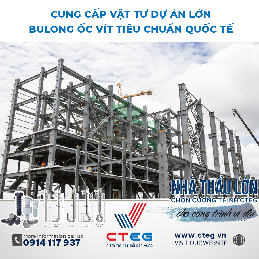 Công trình sử dụng bulong nhà thép