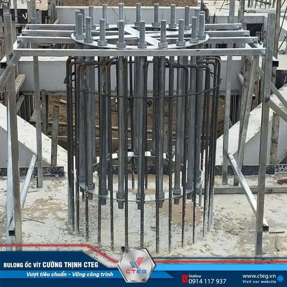 Quy trình sản xuất bulong neo m16 m20 m24 đạt chuẩn chất lượng tại CTEG